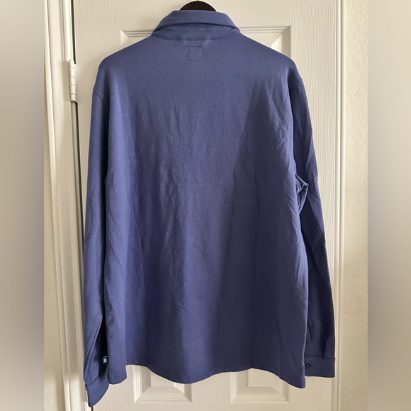 New Gap Men’s Blue Long Sleeve Knit Button Down Shirt, Size X-Large - Picture 2 of 9